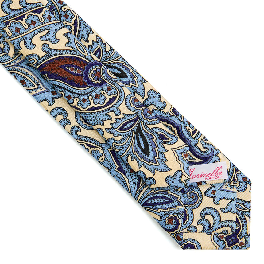 WHITE CLASSIC LADY PRINTED SILK TIE