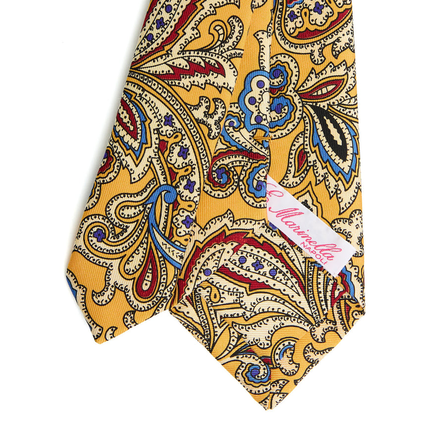 YELLOW CLASSIC LADY PRINTED SILK TIE