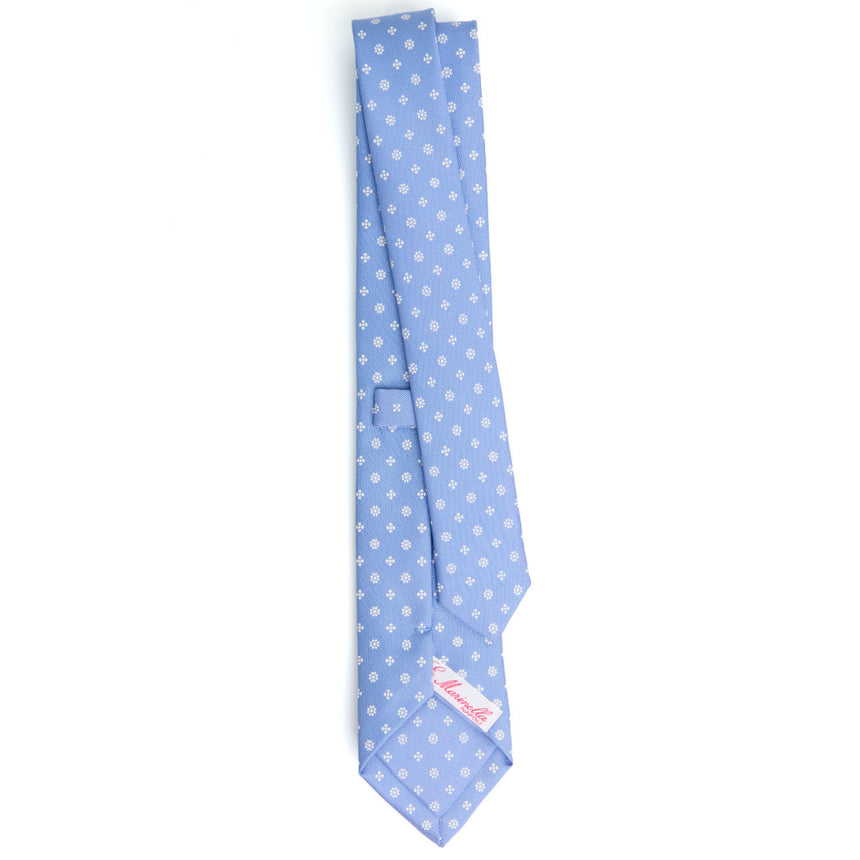 LIGHT BLUE CLASSIC LADY PRINTED SILK TIE