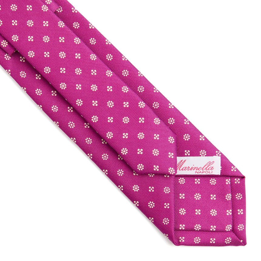 FUCHSIA CLASSIC LADY PRINTED SILK TIE