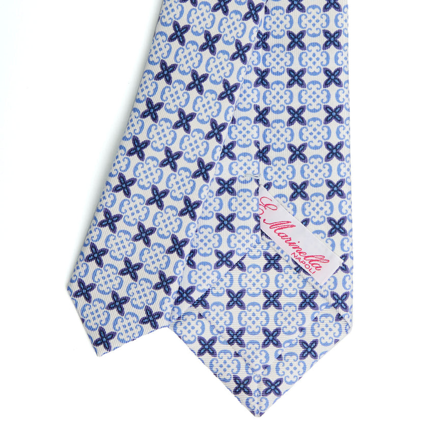 LIGHT BLUE CLASSIC LADY PRINTED SILK TIE