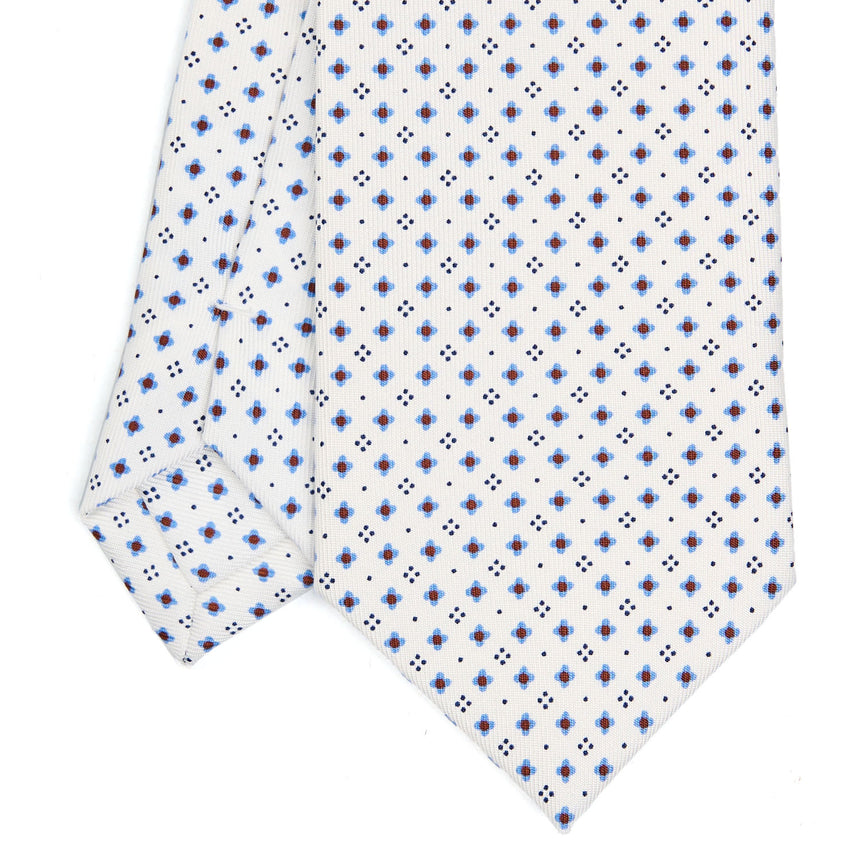 WHITE EXTRA LONG SARTORIAL SILK TIE