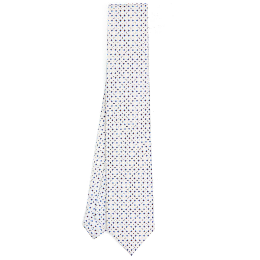 WHITE EXTRA LONG SARTORIAL SILK TIE