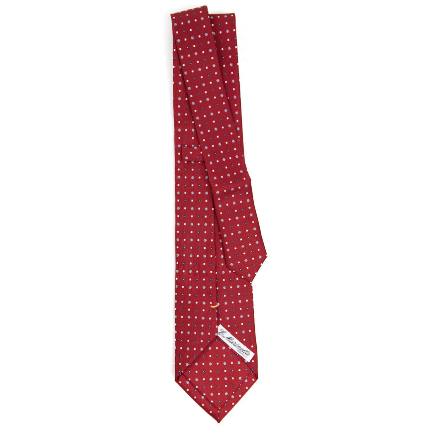 burgundy_extra_long_sartorial_silk_tie_small_flower_pattern_full_back_view