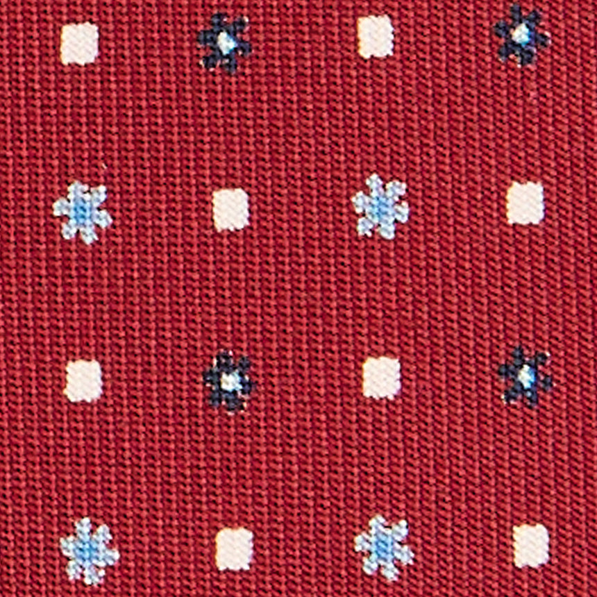 burgundy_extra_long_sartorial_silk_tie_small_flower_pattern_fabric_pattern_detail