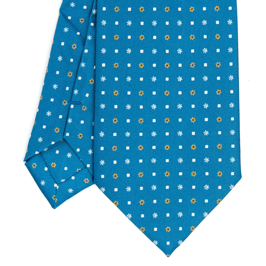 MID BLUE EXTRA LONG SARTORIAL SILK TIE