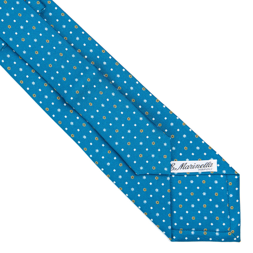 MID BLUE EXTRA LONG SARTORIAL SILK TIE
