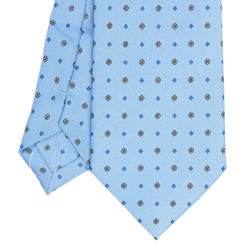 CRAVATTA SARTORIALE EXTRA LONG IN SETA AZZURRA