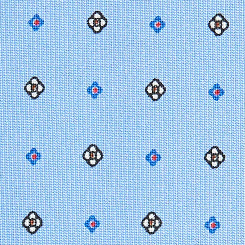 CRAVATTA SARTORIALE EXTRA LONG IN SETA AZZURRA