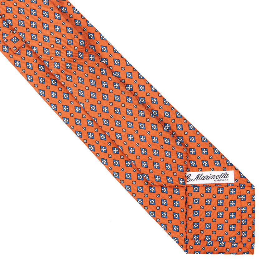 CRAVATTA SARTORIALE EXTRA LONG IN SETA ARANCIONE