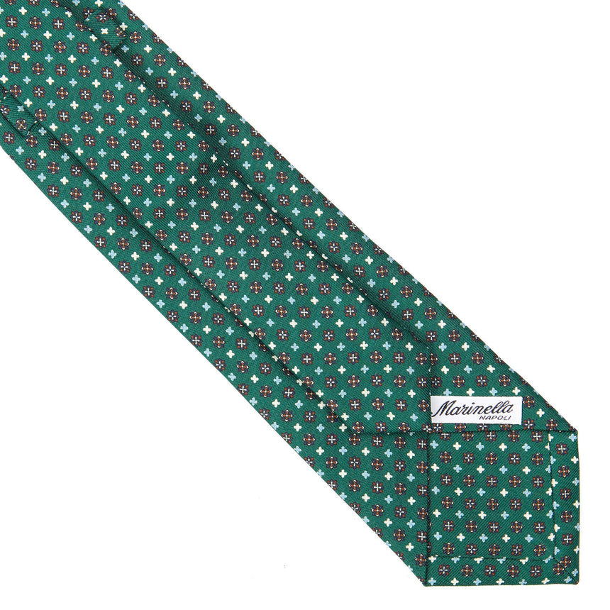 CRAVATTA SARTORIALE EXTRA LONG IN SETA VERDE SCURO
