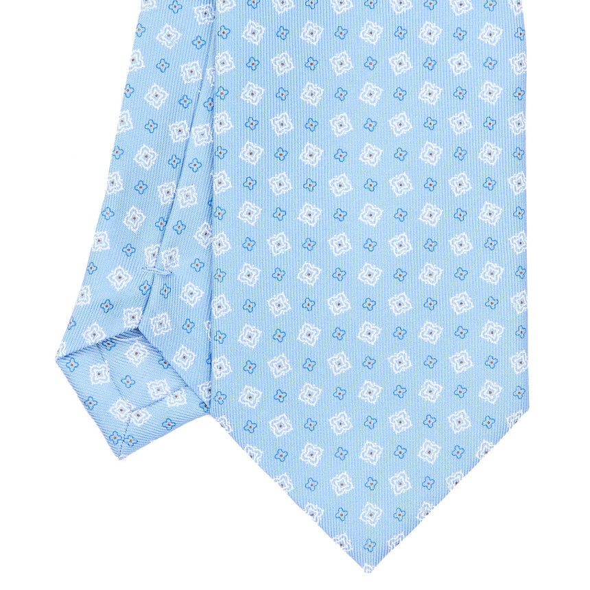 CRAVATTA SARTORIALE EXTRA LONG IN SETA AZZURRA