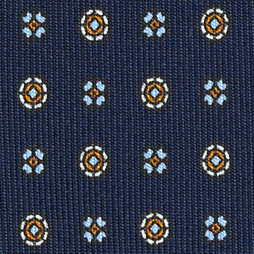 CRAVATTA SARTORIALE EXTRA LONG IN SETA BLU SCURO