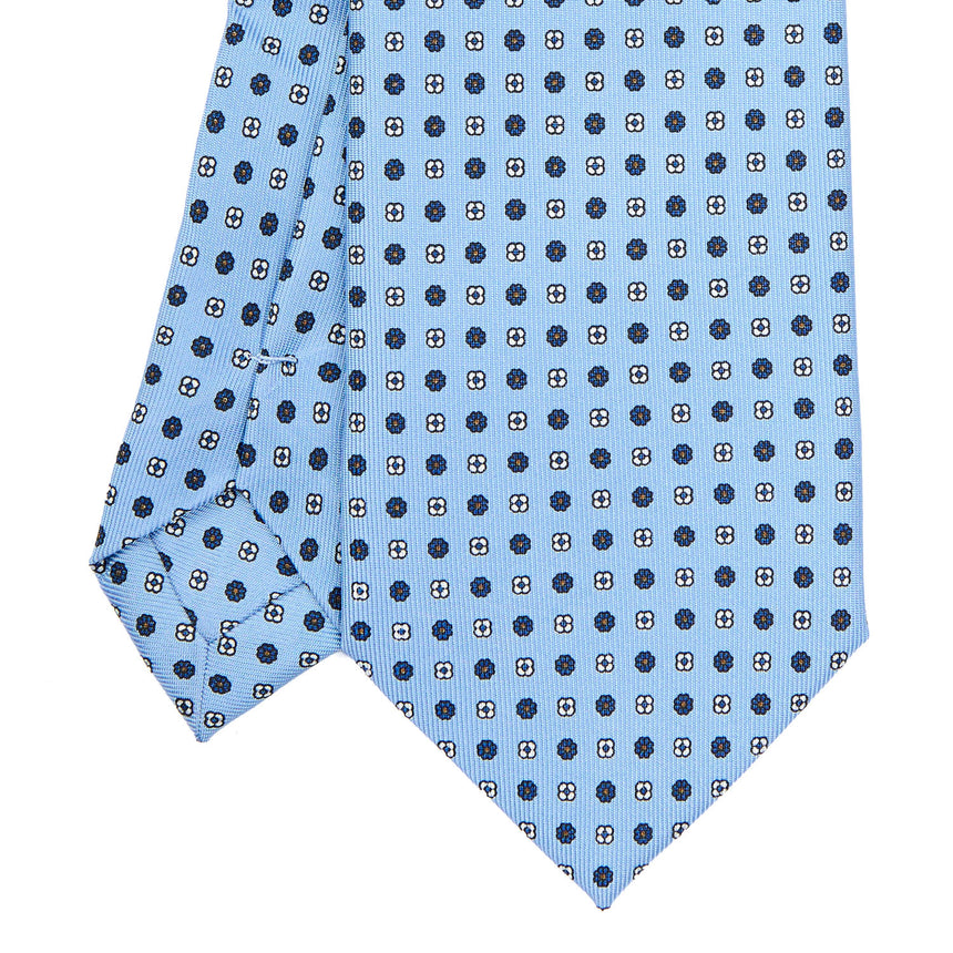 CRAVATTA SARTORIALE EXTRA LONG IN SETA AZZURRA