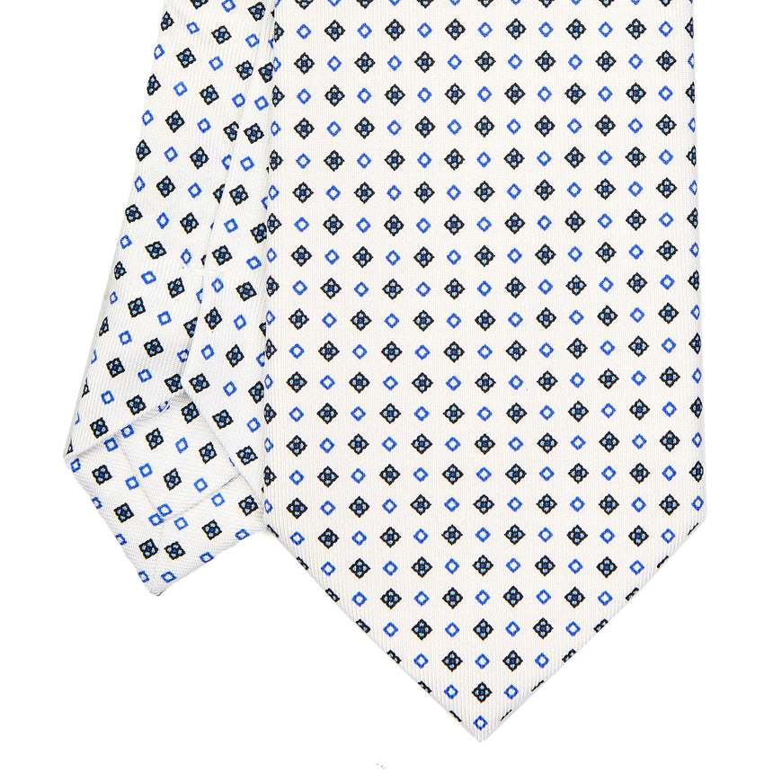 WHITE EXTRA LONG SARTORIAL SILK TIE