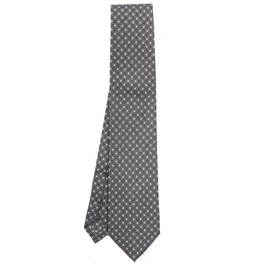CRAVATTA SARTORIALE EXTRA LONG IN SETA GRIGIO SCURO