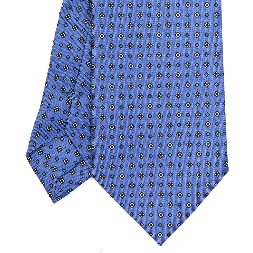 CRAVATTA SARTORIALE EXTRA LONG IN SETA AZZURRO POLVERE