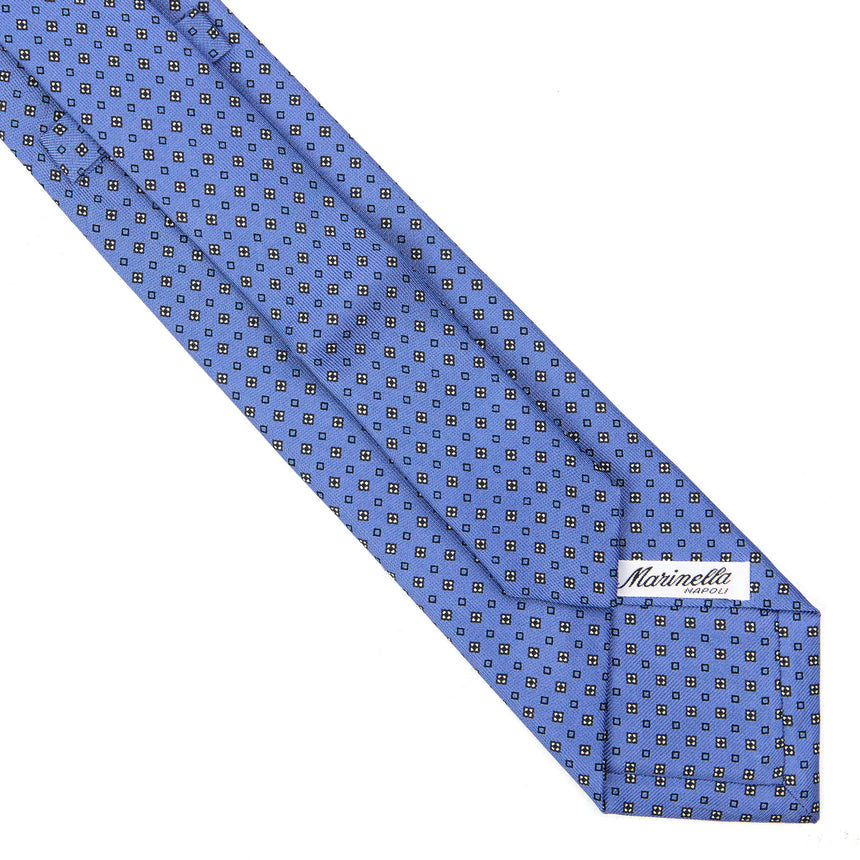 CRAVATTA SARTORIALE EXTRA LONG IN SETA AZZURRO POLVERE