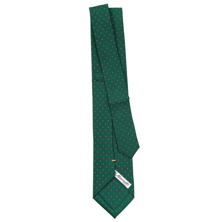CRAVATTA SARTORIALE EXTRA LONG IN SETA VERDE SCURO