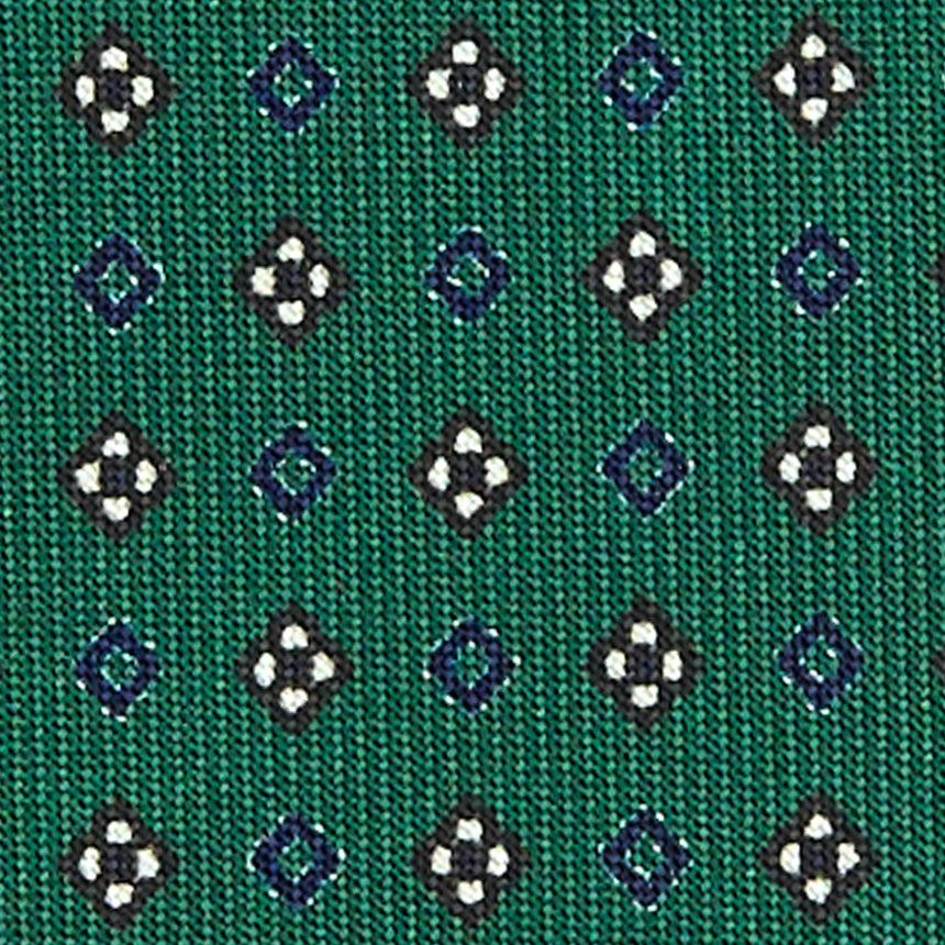 CRAVATTA SARTORIALE EXTRA LONG IN SETA VERDE SCURO