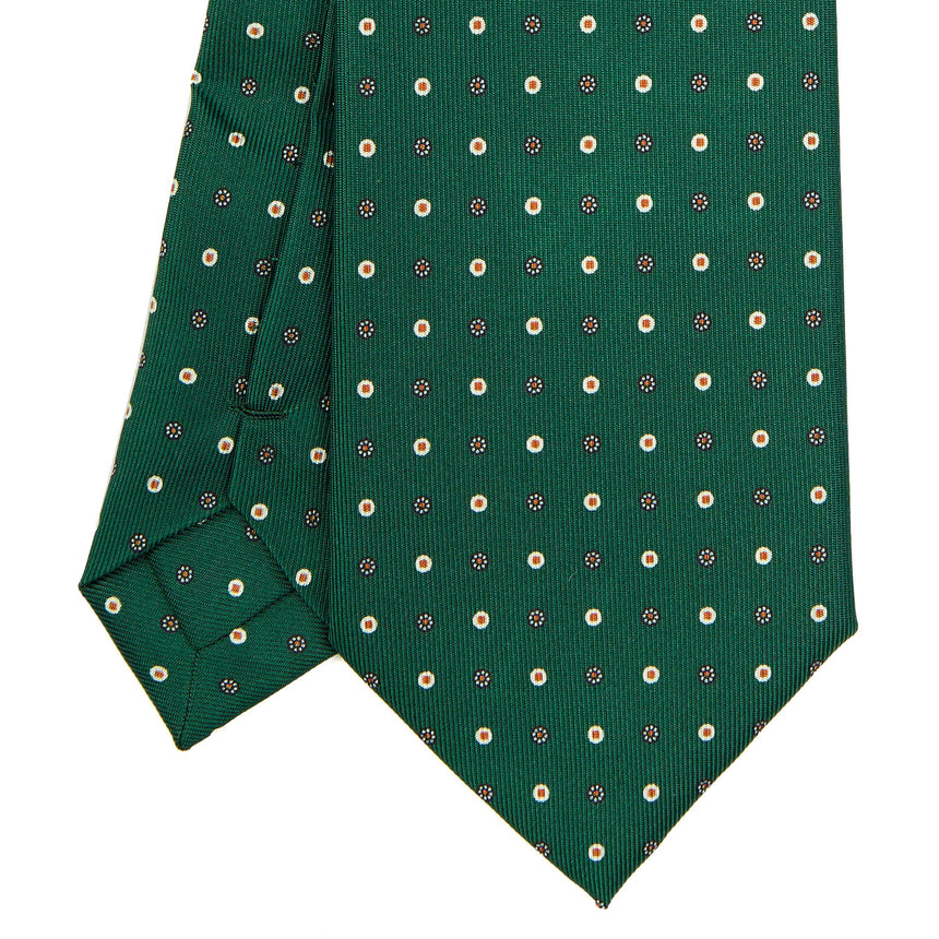 CRAVATTA SARTORIALE EXTRA LONG IN SETA VERDE SCURO
