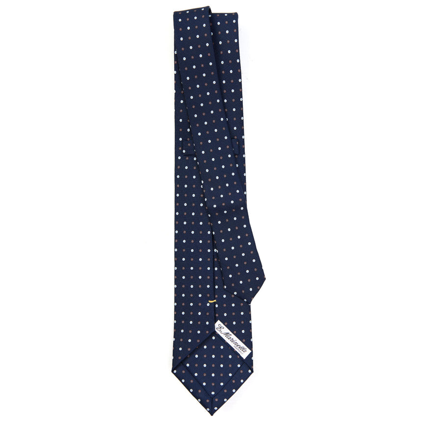 CRAVATTA SARTORIALE EXTRA LONG IN SETA BLU SCURO