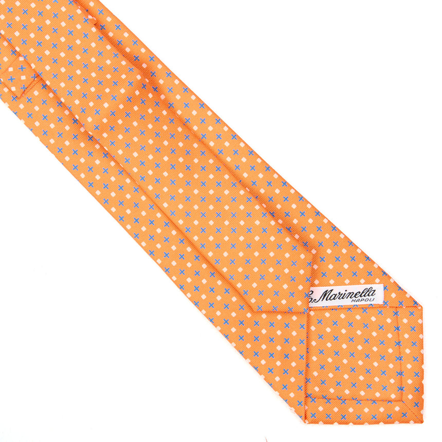 CRAVATTA SARTORIALE EXTRA LONG IN SETA ARANCIONE
