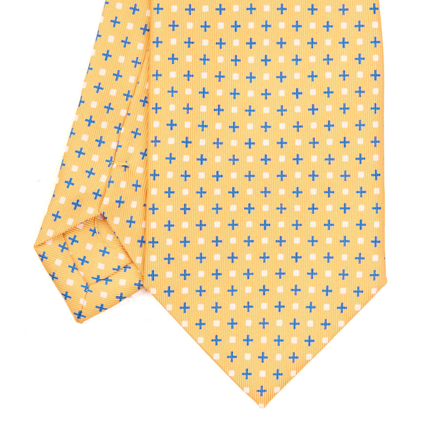 CRAVATTA SARTORIALE EXTRA LONG IN SETA GIALLA