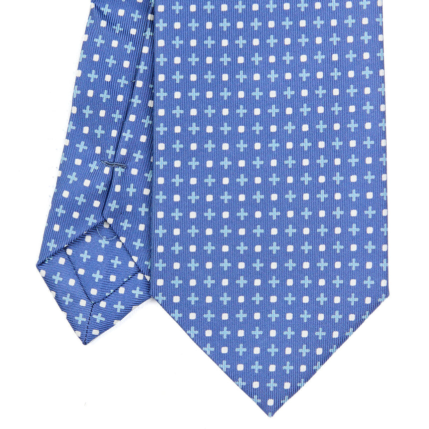 CRAVATTA SARTORIALE EXTRA LONG IN SETA AZZURRO POLVERE