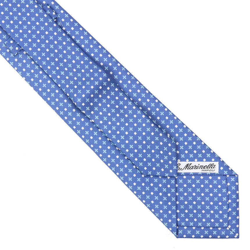 CRAVATTA SARTORIALE EXTRA LONG IN SETA AZZURRO POLVERE