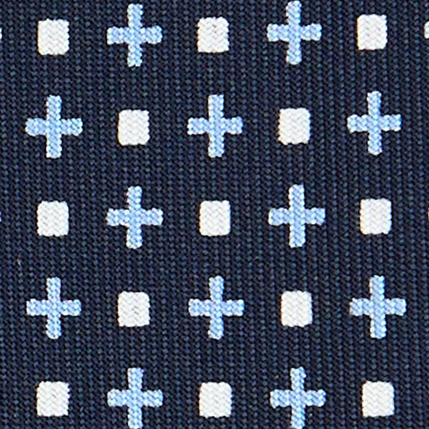 CRAVATTA SARTORIALE EXTRA LONG IN SETA BLU SCURO