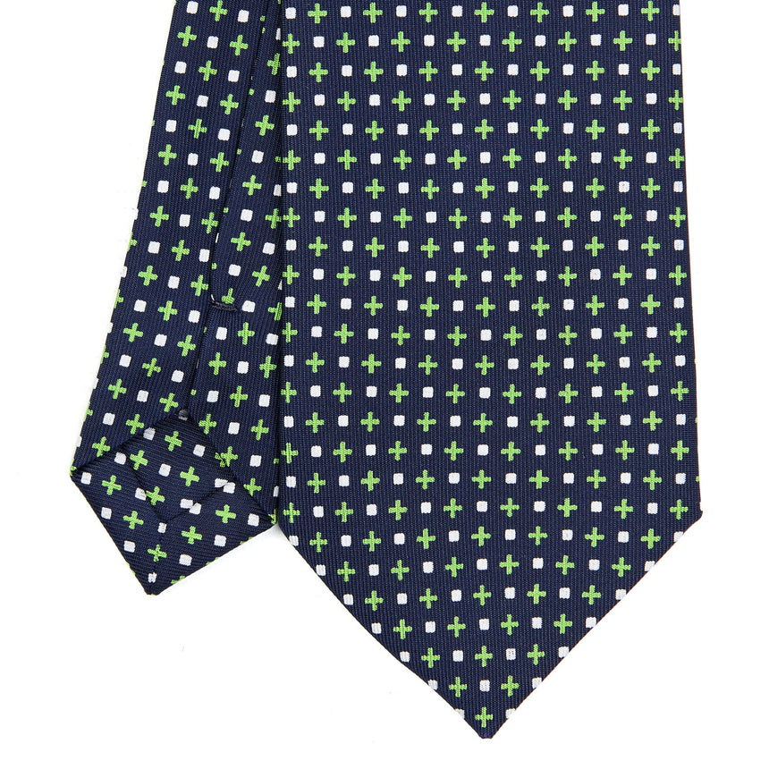 CRAVATTA SARTORIALE EXTRA LONG IN SETA BLU SCURO