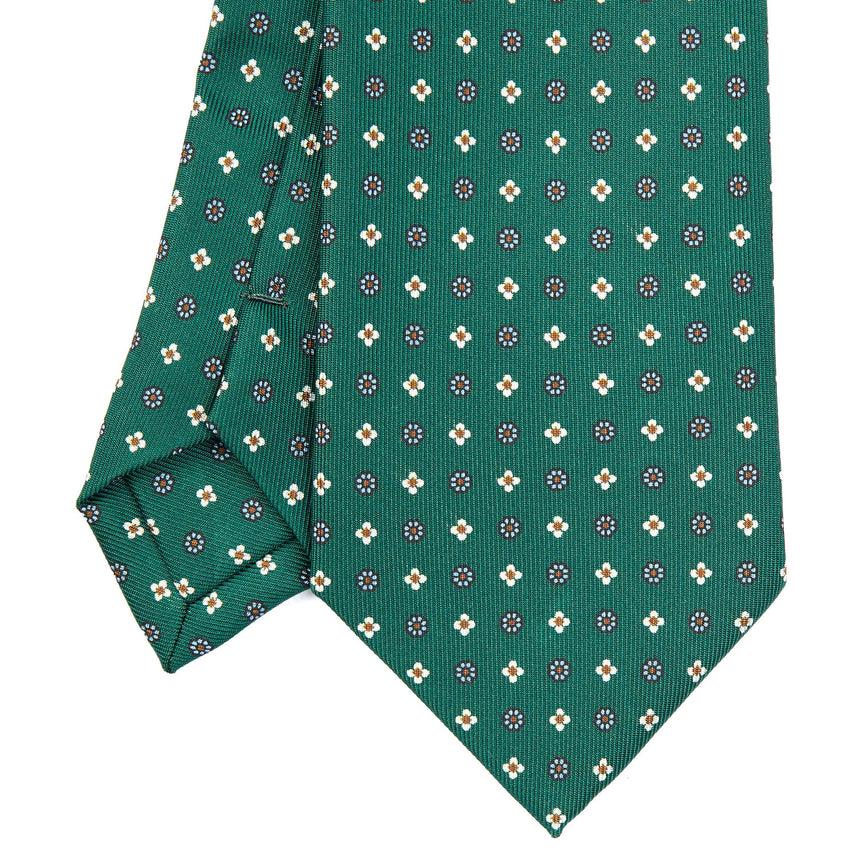 CRAVATTA SARTORIALE EXTRA LONG IN SETA VERDE SCURO