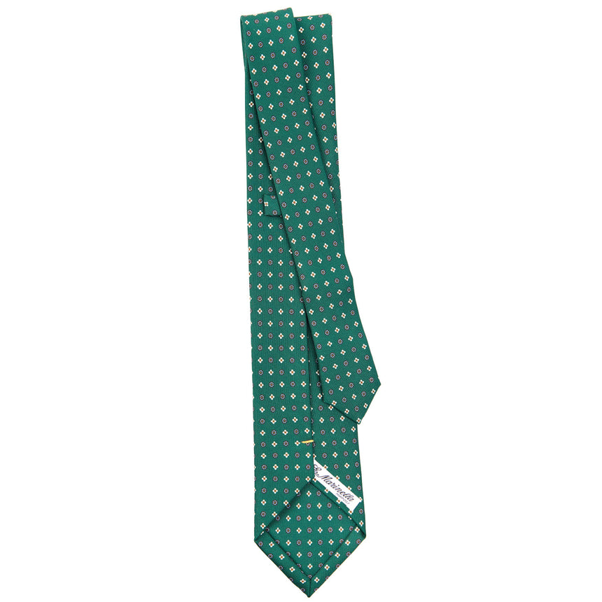 CRAVATTA SARTORIALE EXTRA LONG IN SETA VERDE SCURO