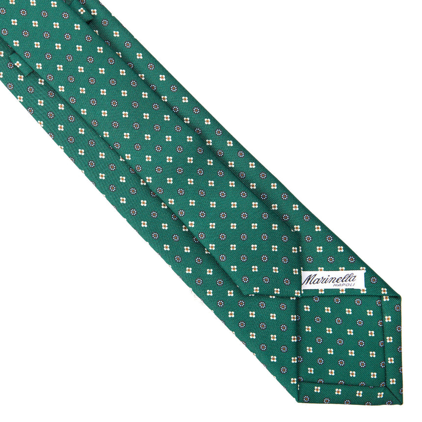 CRAVATTA SARTORIALE EXTRA LONG IN SETA VERDE SCURO