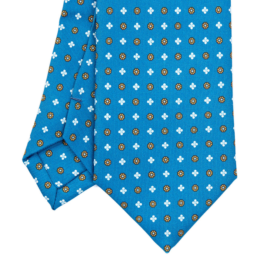CRAVATTA SARTORIALE EXTRA LONG IN SETA BLU MEDIO