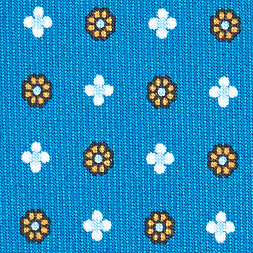CRAVATTA SARTORIALE EXTRA LONG IN SETA BLU MEDIO