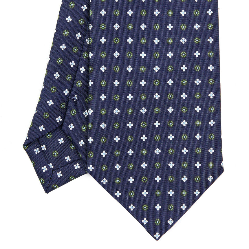 CRAVATTA SARTORIALE EXTRA LONG IN SETA BLU SCURO