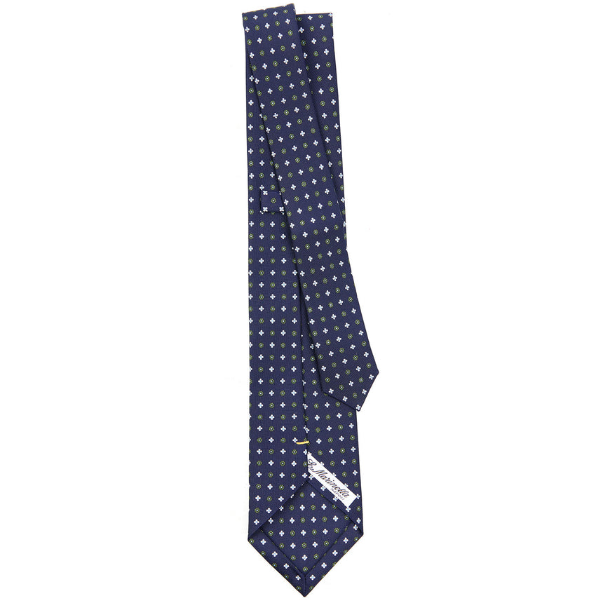 CRAVATTA SARTORIALE EXTRA LONG IN SETA BLU SCURO