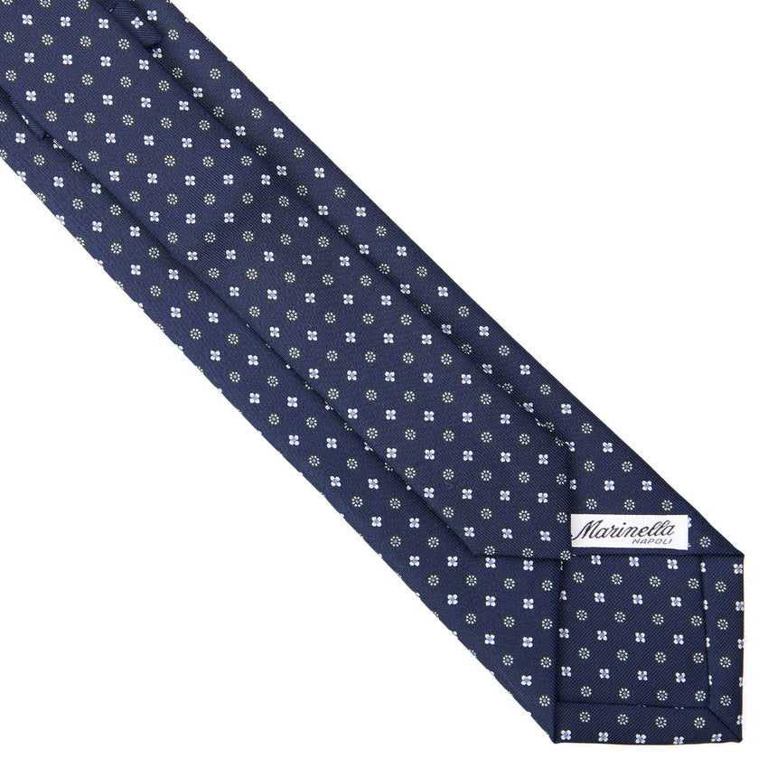 CRAVATTA SARTORIALE EXTRA LONG IN SETA BLU SCURO