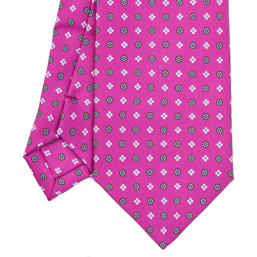 CRAVATTA SARTORIALE EXTRA LONG IN SETA FUCSIA