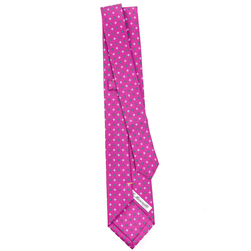 CRAVATTA SARTORIALE EXTRA LONG IN SETA FUCSIA