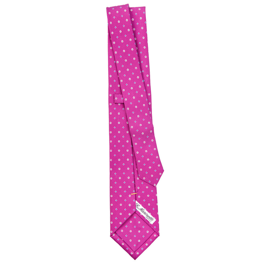 CRAVATTA SARTORIALE EXTRA LONG IN SETA FUCSIA