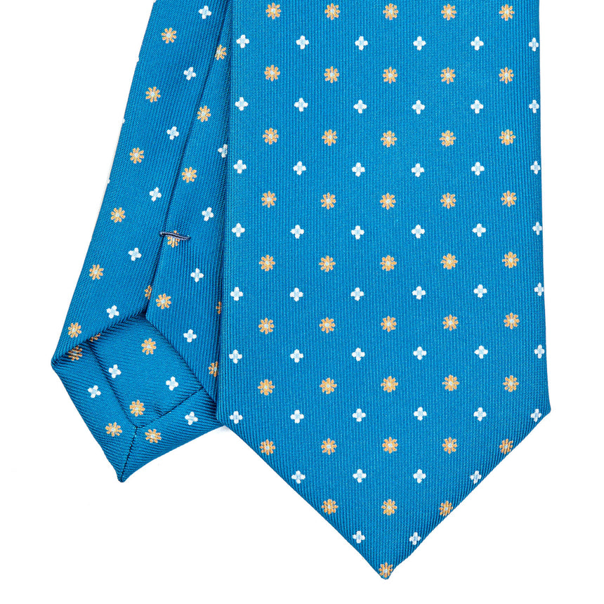 CRAVATTA SARTORIALE EXTRA LONG IN SETA BLU MEDIO