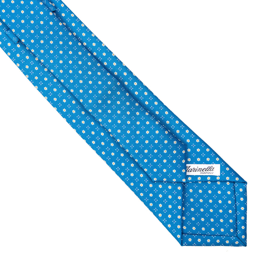 CRAVATTA SARTORIALE EXTRA LONG IN SETA BLU MEDIO