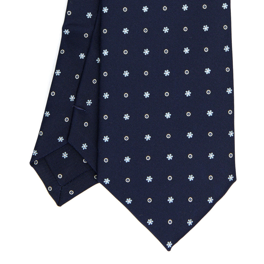 CRAVATTA SARTORIALE EXTRA LONG IN SETA BLU SCURO