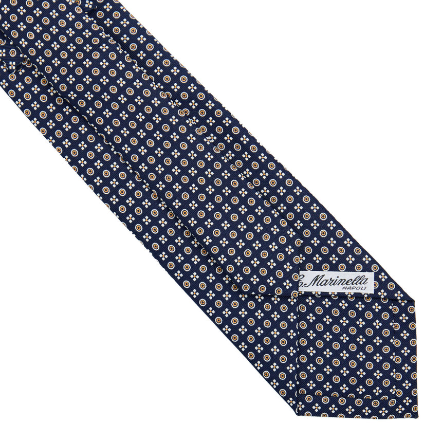 CRAVATTA SARTORIALE EXTRA LONG IN SETA BLU SCURO