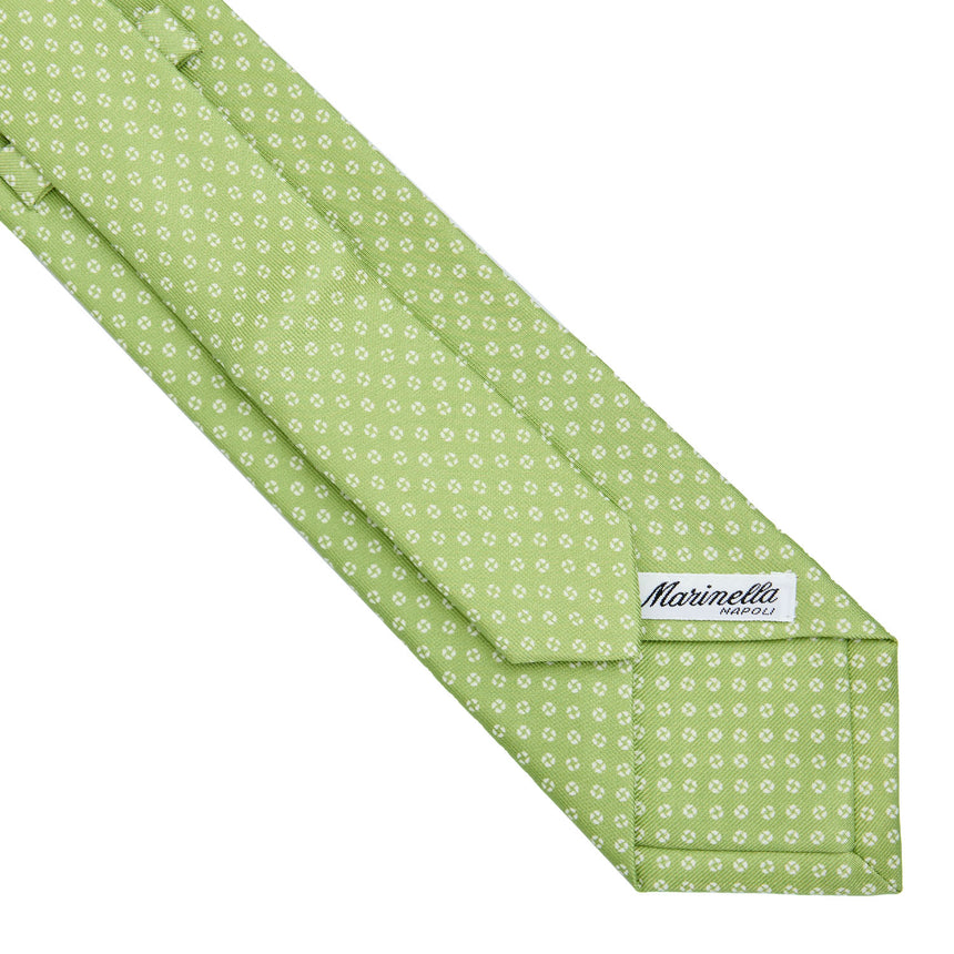 CRAVATTA SARTORIALE EXTRA LONG IN SETA VERDE CHIARO