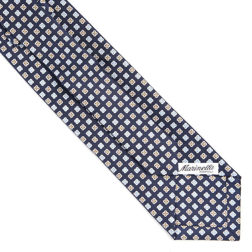CRAVATTA SARTORIALE EXTRA LONG IN SETA BLU SCURO