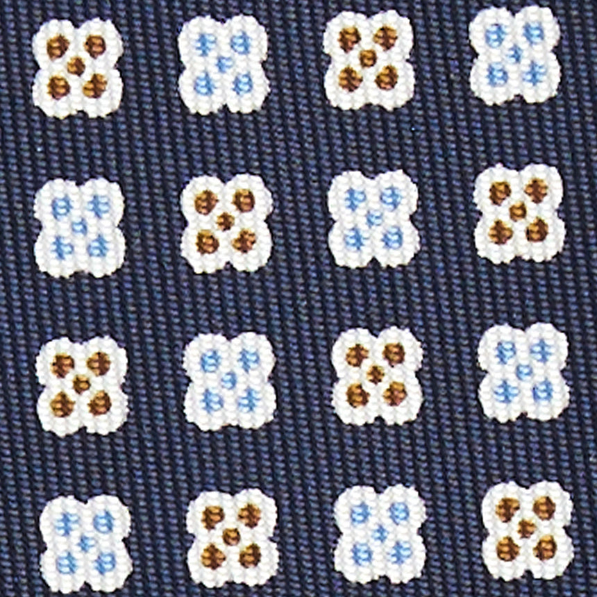 CRAVATTA SARTORIALE EXTRA LONG IN SETA BLU SCURO